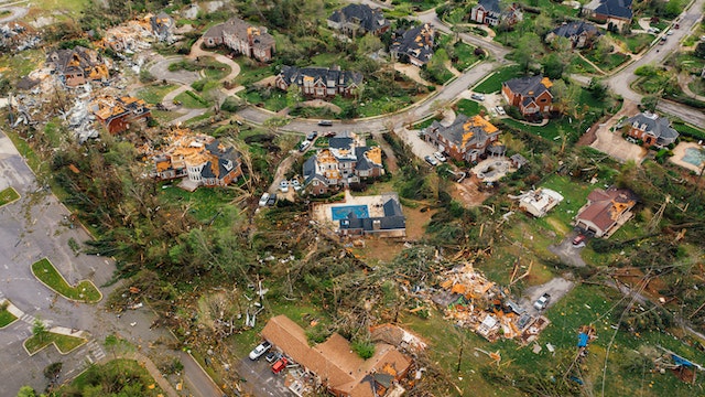 storm damaged houses