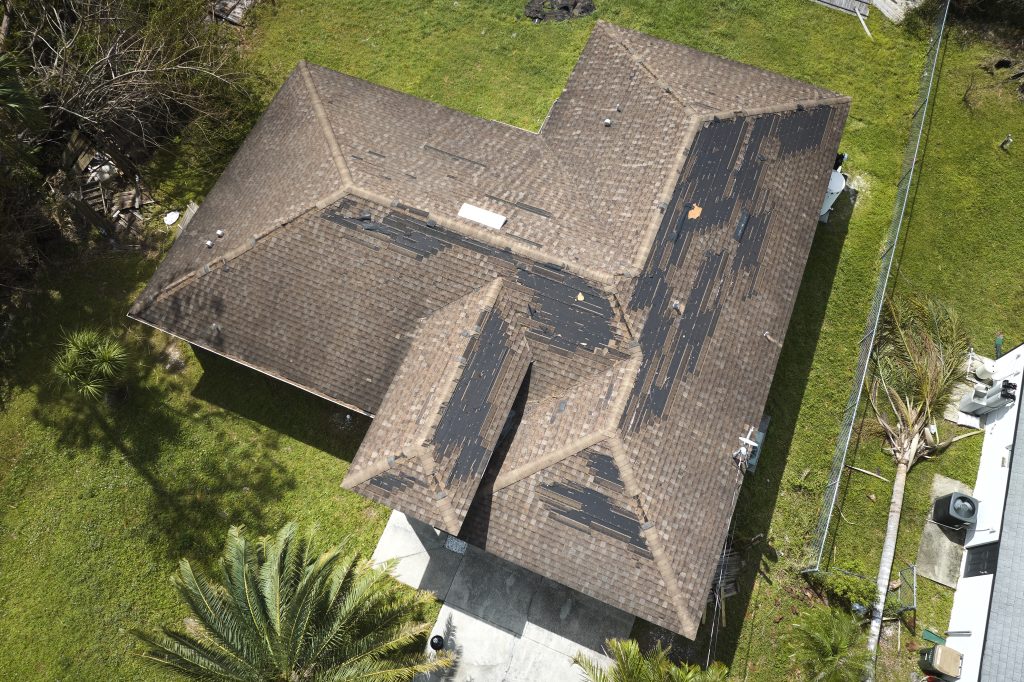 What should you do if your roof is punctured and you see a hole in your roof?