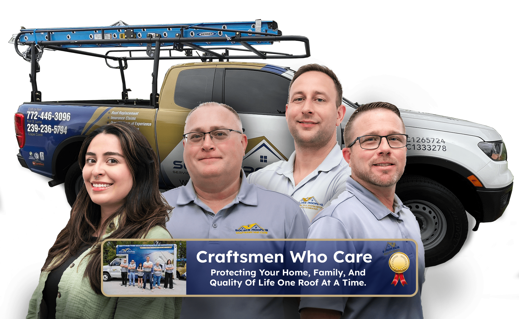 Solace roofing stuart team craftsmen who care