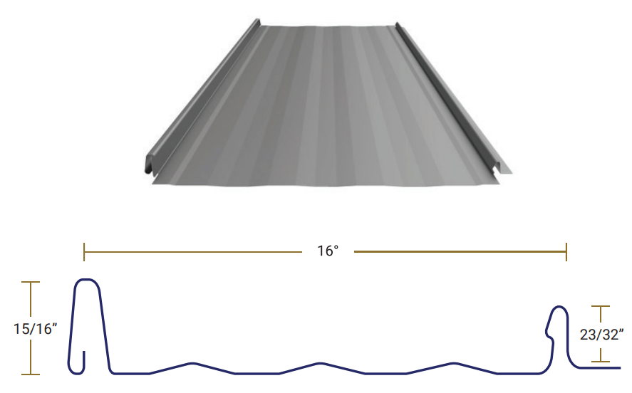 Snap lock standing seam panel