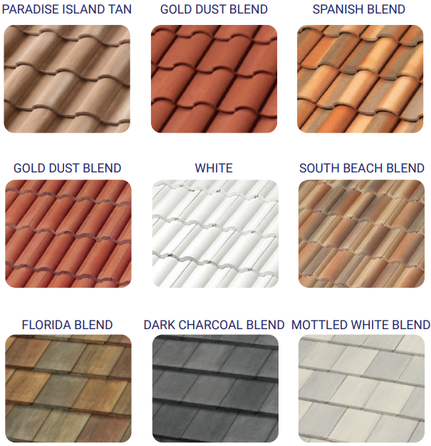 Tile roofing popular colors