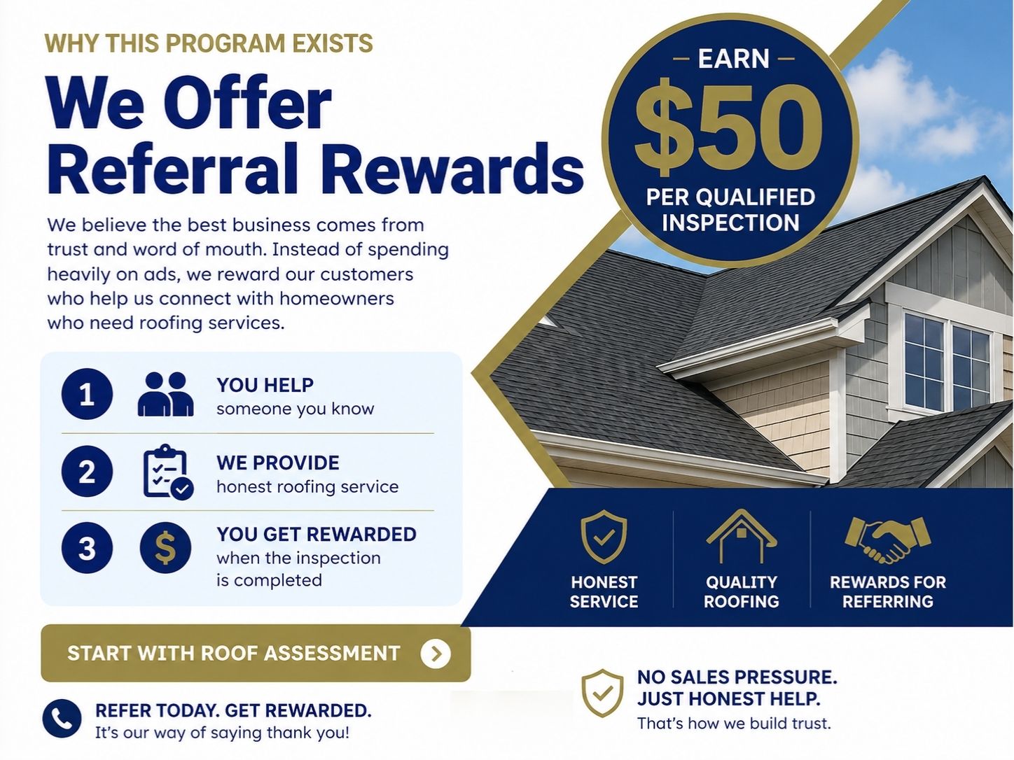Referral Referral program $50 per qualified inspection